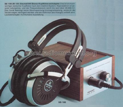 Stereo Electret Headphones SE-100; Pioneer Corporation; (ID = 665380) Parleur