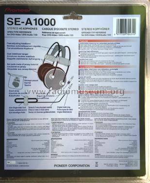 Stereo Headphones SE-A1000; Pioneer Corporation; (ID = 1807830) Speaker-P