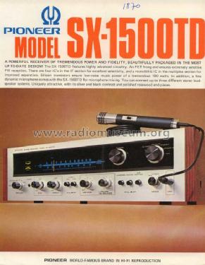 Stereo Receiver SX-1500TD; Pioneer Corporation; (ID = 405415) Radio