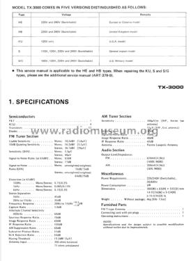 Stereo Tuner - Auto Pilot Canceller TX-3000; Pioneer Corporation; (ID = 1922438) Radio