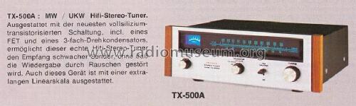 Stereo Tuner TX-500A; Pioneer Corporation; (ID = 589618) Radio