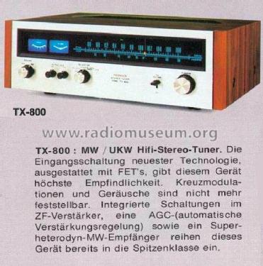 Stereo Tuner TX-800; Pioneer Corporation; (ID = 590618) Radio