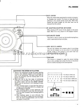 Stereo Turntable PL-3000; Pioneer Corporation; (ID = 1913382) Reg-Riprod