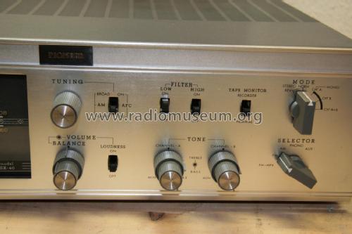 AM/FM Multiplex Receiver SX-40; Pioneer Corporation; (ID = 2124996) Radio
