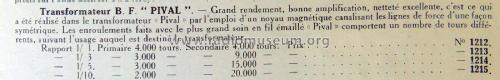 Transformateur B.F. ; Pival, Éts. Edmond (ID = 2371148) Radio part