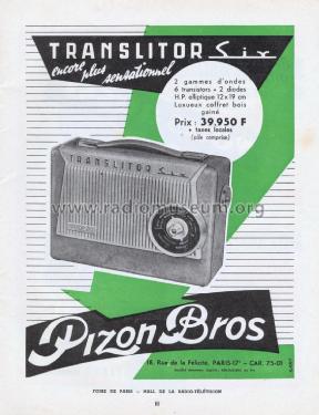 Translitor Six TZ6; Pizon Bros JMP; (ID = 2607184) Radio