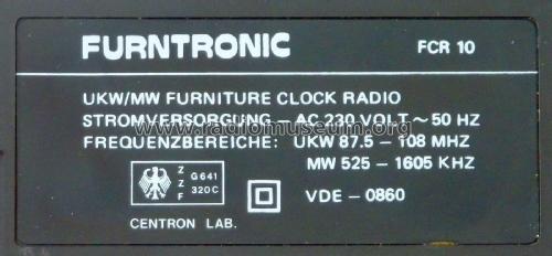 Furntronic UKW/MW Furniture Clock Radio FCR 10; Plastronic GmbH; (ID = 2206802) Radio