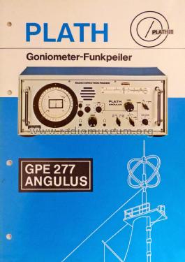 Radio Direction Finder Angulus GPE277; Plath; Hamburg (ID = 1970045) Commercial Re