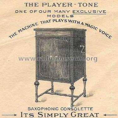 Saxophonic Consolette ; Player-Tone Talking (ID = 1834605) TalkingM