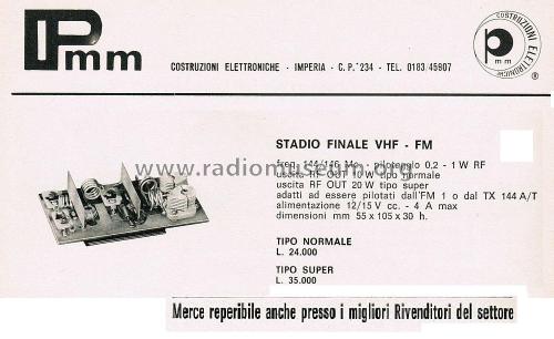 Stadio Finale VHF- FM ; PMM Costruzioni (ID = 2747155) Amateur-T