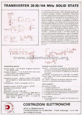 Transverter Solid State 28-30/144 MHz; PMM Costruzioni (ID = 2757667) Converter