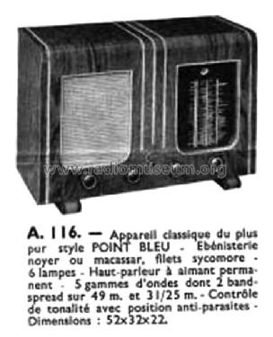 A116; Point Bleu; Paris - (ID = 2172914) Radio