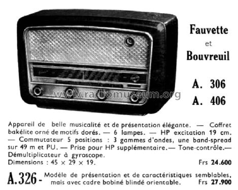 Fauvette A306; Point Bleu; Paris - (ID = 2529011) Radio