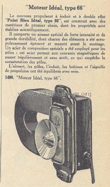 Moteur de Diffuseur Ideal 66; Point Bleu; Paris - (ID = 2643404) Parlante