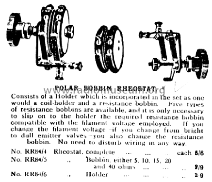 Polar Bobbin Rheostat ; Wingrove & Rogers (ID = 671762) Radio part