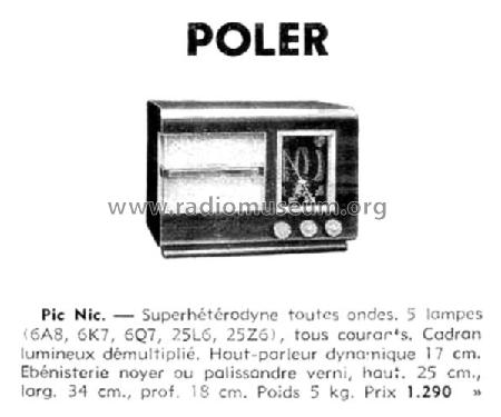 Pic Nic ; Poler Les (ID = 2317725) Radio