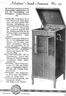 Polyphon Stand-Automat Nr. 24; Polyphonwerke AG, (ID = 3163133) TalkingM