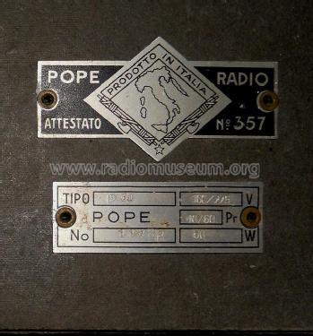 Il pioniere P50; Pope Radio - S.I.P.A (ID = 1741576) Radio