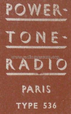 536; Power-Tone; Paris (ID = 511472) Radio