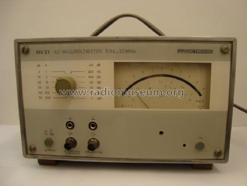 AC-Millivoltmeter MV21; Präcitronic Dresden, (ID = 988188) Equipment