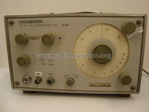 RC-Generator GF 22; Präcitronic Dresden, (ID = 988189) Equipment