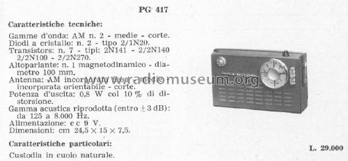 PG417; Prandoni S.p.A., (ID = 2616499) Radio