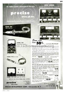 Vacuum Tube Voltmeter 909; Precise Development (ID = 2768842) Equipment