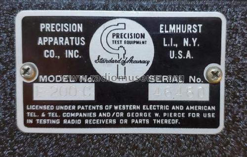 Signal Generator E-200-C; Precision Apparatus (ID = 2696021) Equipment