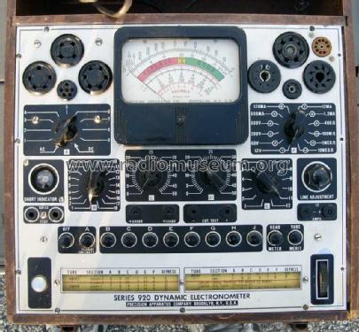 Dynamic Electronometer - Tube Tester 920; Precision Apparatus (ID = 821447) Equipment