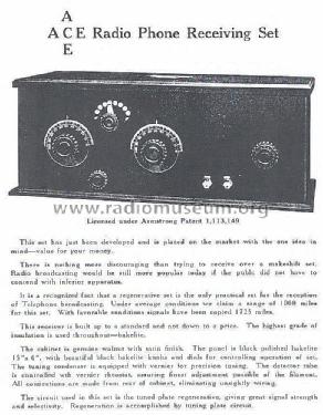 ACE Radio Phone Receiving Set Type D1; Precision Equipment (ID = 1143528) Radio