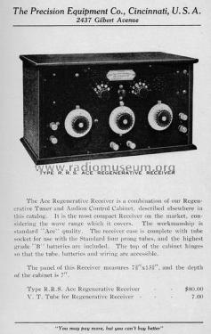 Ace Regenerative Receiver Type R.S.S.; Precision Equipment (ID = 2483533) Radio