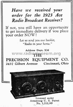 ACE TRU Concert Recptor; Precision Equipment (ID = 1625738) Radio