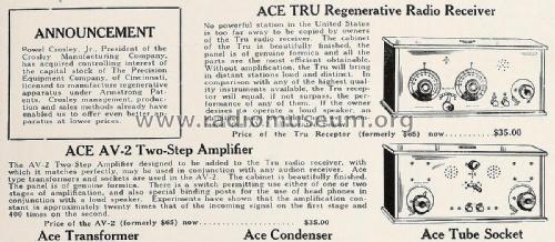 ACE TRU Concert Recptor; Precision Equipment (ID = 1792429) Radio