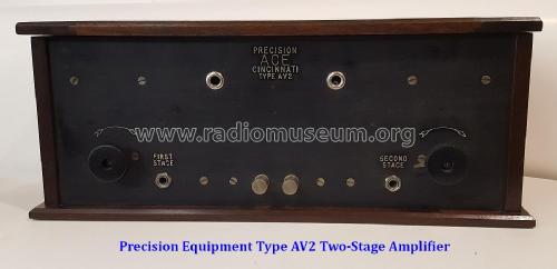 Two-Stage Audio Amplifier Type AV-2; Precision Equipment (ID = 2844652) Ampl/Mixer