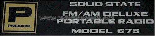 FM/AM Deluxe Portable Radio 675; Precor Panorama (ID = 493728) Radio