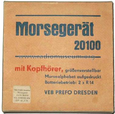 Morsegerät 20100; Prefo Dresden, VEB (ID = 719898) Morse+TTY