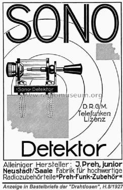 Aufsteck-Detektor Sono; Preh jun., Jakob; (ID = 784978) Radio part