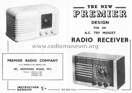 3 Valve TRF Radio Kit ; Premier Radio Co. (ID = 2297479) Kit