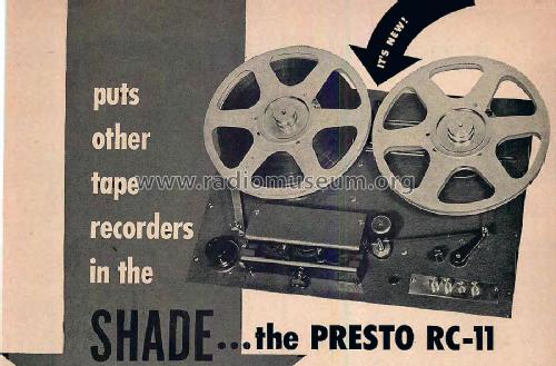 Tape Recorder RC-11; Presto Recording (ID = 1799656) Ton-Bild