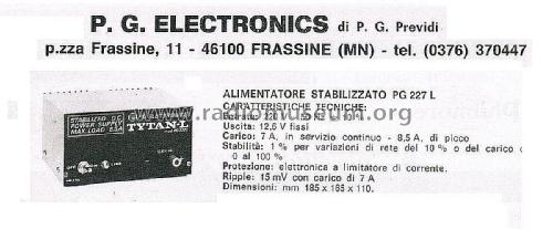 Alimentatore Stabilizzato. PG 227 - Tytan - L; Previdi, P.G.; (ID = 2788216) Power-S