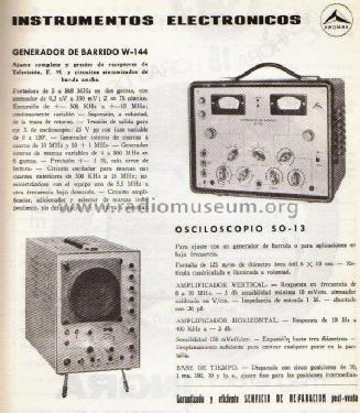 Osciloscopio SO-13; Promax; Barcelona (ID = 917316) Equipment