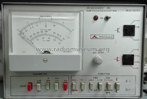 Transistómetro AS-500 ; Promax; Barcelona (ID = 2683616) Equipment