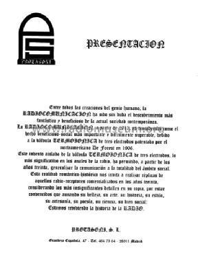 Comos 1931; Protasoni; Madrid (ID = 1712783) Radio