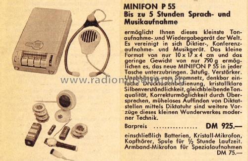 Minifon P55; Protona, R. Stach; (ID = 2860929) Enrég.-R