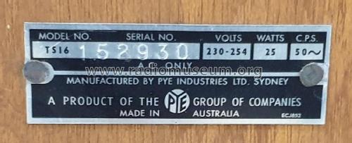 Compact Stereogram TS16; Pye Industries Ltd (ID = 2800200) Radio