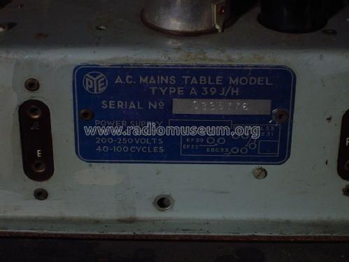 A39J/H; Pye Ltd., Radio (ID = 1261893) Radio