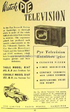 D16T ; Pye Ltd., Radio (ID = 1660996) Television