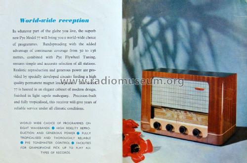 Eight-Waveband Radio Receiver 77; Pye Ltd., Radio (ID = 2432999) Radio