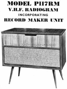 VHF Radiogram Record Maker P117RM; Pye Ltd., Radio (ID = 1307916) Radio