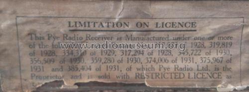 P/B ; Pye Ltd., Radio (ID = 1905507) Radio